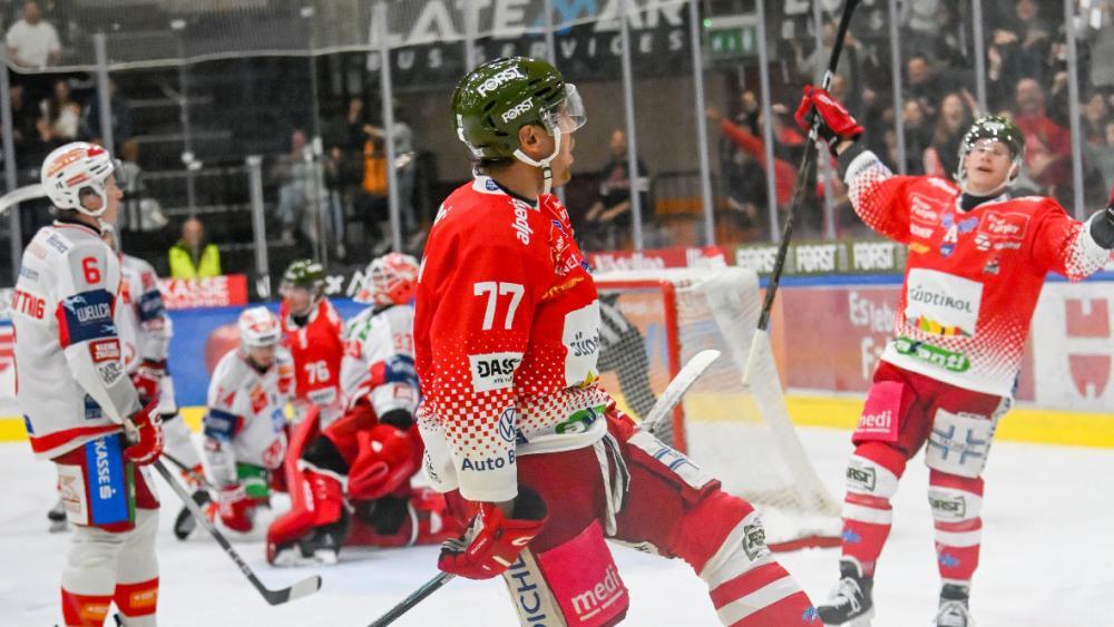 Matt Bradley und die Foxes konnten gegen Klagenfurt reihenweise jubeln. © HCB/Manfred Mair