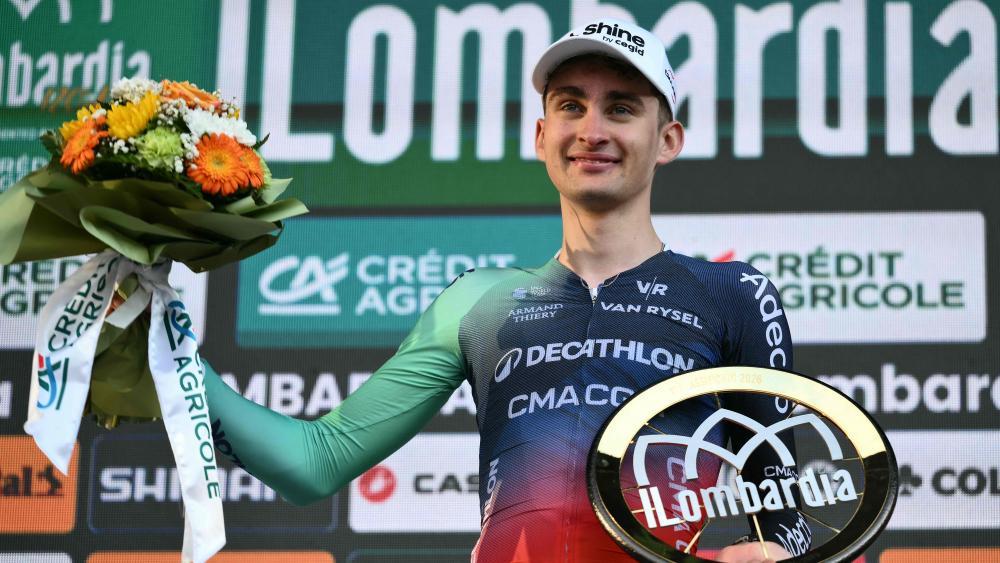 Paul Seixas fuhr allen davon. © APA/afp / MARCO BERTORELLO