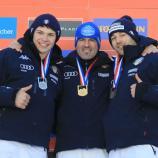 Drei Südtiroler auf dem Podest: Fischnaller, Zöggeler und Mair (Foto: N. Huber)
Dominik Fischnaller und ...
David Mair feierten ihr bestes Weltcup-Ergebnis (beide Fotos: Sobe)
Im Teambwerb belegte Italien den dritten Platz