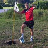 Peter Mair beim Soccergolf in Meran