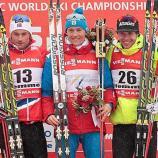 Das Podium: Petter Northug, Nikita Kriukov, Alex Harvey (Foto Fiemme 2013)
Dietmar Nöckler