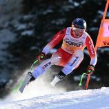 Josua Mettler stürzte am Freitag in Bormio. © APA/afp / MARCO BERTORELLO