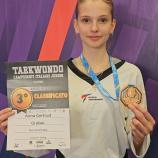 Anna Gruber bei der Siegerehrung in Arezzo.