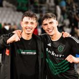 Adrian Lechl (l.) aus Lüsen ist mit Wacker Innsbruck Meister geworden. Daneben: Philipp Viertler. © Daniel Schönherr / Daniel Schoenherr