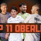 Ils sont dans l'Oberliga-11 de l'année : Luca Tenderini, Tizian Stecher, Elis Kaptina et Marco Paulmichl (de gauche à droite). © Graphismes : A. Delvai