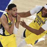 Tyrese Haliburton rettete die Pacers mit einem unglaublichen Wurf in die Verlängerung. © ANSA / JUSTIN LANE