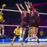 Le Brésil a battu Simone Giannelli et ses coéquipiers. © Volleyball Nations League / VNL