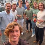 Daniil Medvedev, Kevin Krawietz, Jannik Sinner, Tim Pütz, Yannick Hanfmann und Stefanos Tsitsipas (v.l.). © ATP Tour