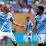 Erling Haaland (à gauche) et Omar Marmoush ont célébré un début de saison réussi pour Manchester City. © ANSA / WILL OLIVER