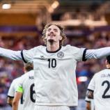 Nick Woltemade steht mit Deutschland im Finale der U21-EM. © APA/afp / BRANISLAV RACKO