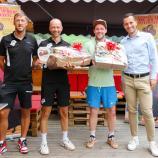 OK-Chef Armin Leiter, Sieger Markus Beggiato, Finalist Manuel Pipperger und FITP-Südtirol-Präsident Marco Cordaro (v.l.)