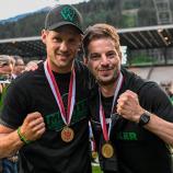 Wacker-Meisterduo: Co-Trainer Fabian Lantschner (r.) mit Cheftrainer Sebastian Siller.