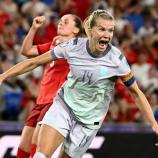 Ada Hegerberg a marqué le 1-1 pour la Norvège. © APA/afp / SÉBASTIEN BOZON