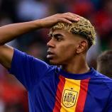 Barca star Lamine Yamal. © APA/afp / JOHN MACDOUGALL