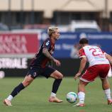 Bologna's new signing Federico Bernardeschi had a tough time against FC Südtirol. © bolognafc.it