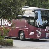 Die Torino-Spieler fuhren im Teambus nach Prad am Stilfserjoch © Stefano Guidi/Torino FC