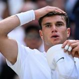 Jack Draper scheitert in Wimbledon früh. © APA/afp / KIRILL KUDRYAVTSEV