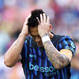 Kapitän Lautaro Martínez  ließ seinen Frust freien Lauf. © APA / BUDA MENDES