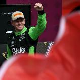 Niko Hülkenberg jubelt über sein erstes Podest. © APA/afp / ANDREJ ISAKOVIC