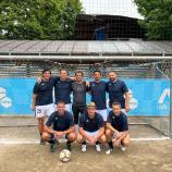 Starspieler beim Legendenturnier: Der ehemalige österreichische Nationalspieler Roman Wallner (Hintere Reihe, erster von rechts)