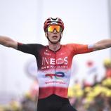 Thymen Arensman kam am Samstag als Erster ins Ziel. © ANSA / CHRISTOPHE PETIT TESSON