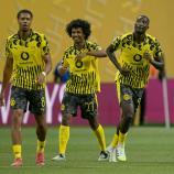 From left to right: Felix Nmecha, Karim Adeyemi, and Serhou Guirassy. © APA/afp / JUAN MABROMATA