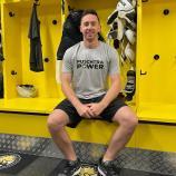Jon Blum in his new locker room. © HC Pustertal