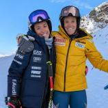 Marta Bassino (links) strahlt mit Sara Hector (rechts). © @martabassino / Instagram