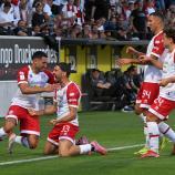 Silvio Merkaj (2e à partir de la gauche) a joué un rôle clé dans la victoire à domicile du FC Südtirol. © DLife/LO