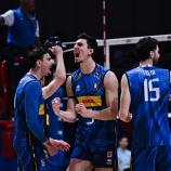 Simone Giannelli (left in the picture with number 6) and Co. made it to the final. © Federvolley
