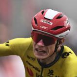 So bejubelte Jonas Vingegaard seinen Sieg. © APA/afp / MARCO BERTORELLO