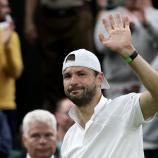So verabschiedete sich Grigor Dimitrov nach seiner Verletzung in Wimbledon. © ANSA / NEIL HALL