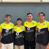 Vier Neuzugänge bei Alperia Meran: Von links Rodolfo Malandrin de Oliveira, Wasim Khouaja, Vicente Gonzalez und Ignacio Tomas Lopez Perez.