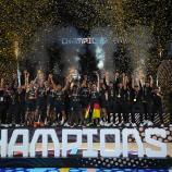 Deutschlands Nationalmannschaft gewann den Europameistertitel. © APA/afp / GINTS IVUSKANS