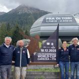 The FIS delegation at the group photo with the World Cup organizers at the Karer Pass.