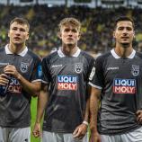 Lukas Mazagg (rechts) feiert mit Ulm einen Prestigesieg. © SSV Ulm