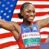 Melissa Jefferson-Wooden landete bei den Frauen einen Favoritensieg. © ANSA / ALEX PLAVEVSKI