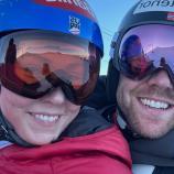 Shiffrin and Kilde look lovingly into the camera.