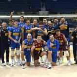 The Azzurri are happy with Simone Giannelli (front right).