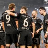 Die Bayern jubeln über den Achtelfinaleinzug. © ANSA / CHRISTOPHER NEUNDORF