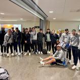 Die Bozner Cracks nach der Ankunft in Nordschweden.