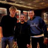 Jannik Sinner und Kylian Mbappe beim Abendessen. © giusetrattoria
