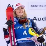 Mikaela Shiffrin steht beim Weltcup-Auftakt in Sölden im Rampenlicht. © ANSA / ANDREA SOLERO