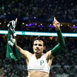 Raphael Veiga (Palmeiras) feiert den Einzug ins Finale. © ANSA / Isaac Fontana