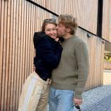 Ski dream couple in love.