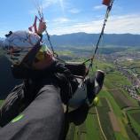 Away from the cross-country ski trails, Lukas Hofer is fascinated by paragliding. © Lukas Hofer
