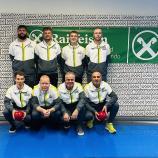 Algund (im Bild) hatte am Ende das Glück des Tüchtigen auf seiner Seite. Hinten von links Lukas Kuen, Anton Oberperfler, Dominik Rechenmacher und  Martin Kienzl; vorne von links Michael Ladurner, Christian Mair, René Kuppelwieser und Arnold Pircher.