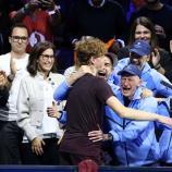 An Unterstützung  – auch aus den eigenen Reihen – fehlte es Jannik Sinner in Turin wahrlich nicht. © FELICE CALABRO' / Felice Calabro'