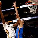 Chet Holmgren (rechts) und OKC ließen New Orleans auflaufen. © APA / SEAN GARDNER