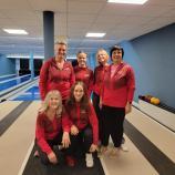 Die Keglerinnen von Tirol Mutspitz feierten gleich zwei Rekorde. Hinten von links Gabriele Gamper, Sara Waldner, Jasmin Ladurner und Helene Gamper; vorne von links Dora Rinner und Silvia Gaiser.